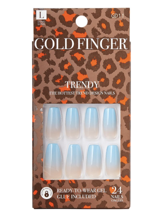 HAZ Beauty - GoldFinger: Gel Glam Nails Trendy - Q&A (GD18) - Gold Finger